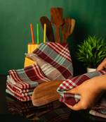 ROLIMOLI 100% Cotton Kitchen Napkin/Cleaning Cloth/Table Wipe Pack of 6 Multipurpose Home Office Furniture Dust Cleaning