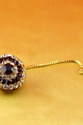 Rajasthani Lakh Borla Mang Tika Stone