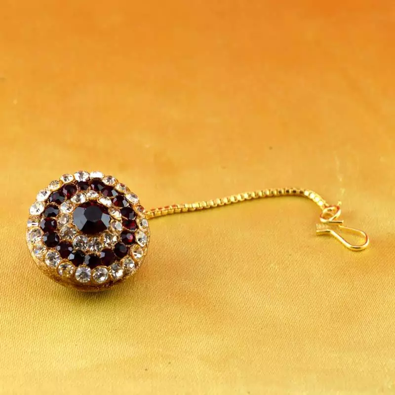 Rajasthani Lakh Borla Mang Tika Stone