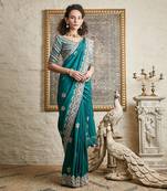 Peacock Green Saree