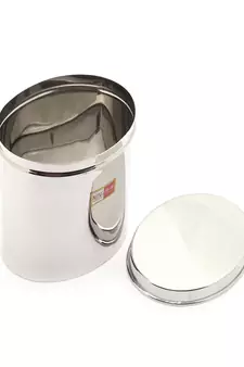 KCL Stainless Steel OvalContainer/Canister/Storage Box With Stainless Steel Lid - Big - Capacity - 1200 ml
