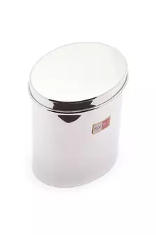 KCL Stainless Steel OvalContainer/Canister/Storage Box With Stainless Steel Lid - Big - Capacity - 1200 ml