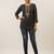 Grey embroidered viscose rayon cotton-tops