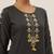 Grey embroidered viscose rayon cotton-tops