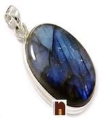 Labradorite Gemstone Pendant In White Metal With Lab Certificate (77.5 Ct Approx)(1 Pc)
