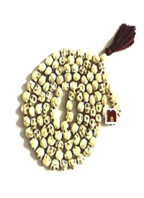 Carved Narmund | Skull Stone Mala For Puja (108+1) (5MM Beads) 1