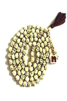 Carved Narmund | Skull Stone Mala For Puja (108+1) (5MM Beads)