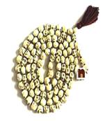 Carved Narmund | Skull Stone Mala For Puja (108+1) (5MM Beads)