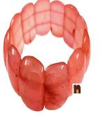 Rose Quartz Stretchable Bracelet For Good Luck (Big Beads) (1 Pc)