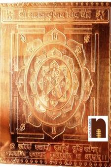 Shri Mahamrityunjay Shiv Yantra In Pure Copper (3 Inches) (1 Pc)