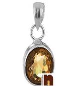 Yellow Citrine | Sunela Gemstone Pendant In White Metal With Lab Certificate (77.5 Ct Approx) (1 Pc)