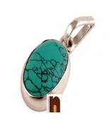 Turquoise | Firoza Stone Pendant In White Metal With Lab Certificate (77.5 Ct Approx) (1 Pc)