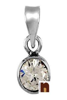 Zircon Crystal Gemstone Pendant In White Metal With Lab Certificate (77.5 Ct Approx) (1 Pc)