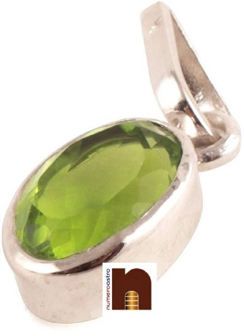 Peridot Gemstone Pendant In White Metal With Lab Certificate (66.5 Ct Approx) (1 Pc)