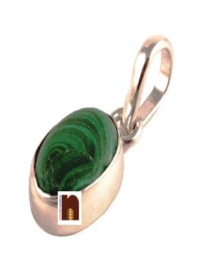Malachite Gemstone Pendant In White Metal With Lab Certificate (77.5 Ct Approx) (1 Pc) 1