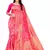 Hot Pink Woven silk blend Saree With Blouse