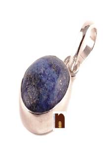 Lapis Lazuli | Lajward Gemstone Pendant In White Metal With Lab Certificate (77.5 Ct Approx) (1 Pc)
