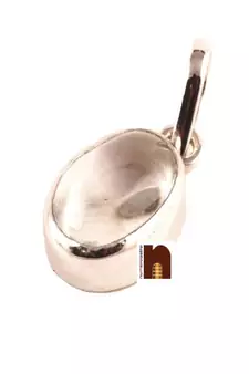 Clear Quartz Crystal Gemstone Pendant In White Metal With Lab Certificate (77.5 Ct Approx) (1 Pc)