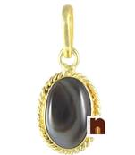 Sulemani Hakik | Black Agate Pendant In Ashtadhatu (1 Pc)