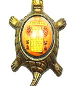 Shri Vyapar Vridhi Yantra On Brass Turtle/Tortoise (Small) (11 Cms) (1 Pc)