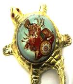 Jai Mata Di | Maa Durga Yantra On Turtle/Tortoise (Small) (11 Cms) (1 Pc)