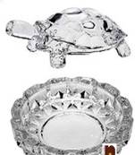 Vastu | Feng Shui Crystal Tortoise | Turtle with Crystal Plate (12 Cms)