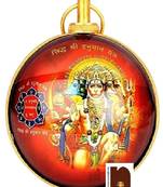 Sidh Shri Panchmukhi Hanuman Brass Yantra Wall Hanging (Pack of 1)