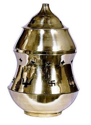 Kapoor | Camphor Lamp Diffuser Diya In Brass For Purification Of Home (14 Cms) (1 Pc) 1