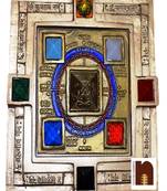 Maha Vastu Devta Plate | Chowki in Brass with Removable Pyramids (1 Pc)