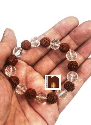  Diamond Cut Crystal (Sphatik) Bracelet (1 Pc) 1