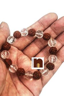  Diamond Cut Crystal (Sphatik) Bracelet (1 Pc)
