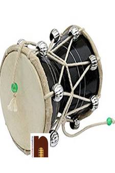 Wooden Lord Shiva Damru/Damroo For Puja (9 Cms) (Mix Colour) (1 Pc)