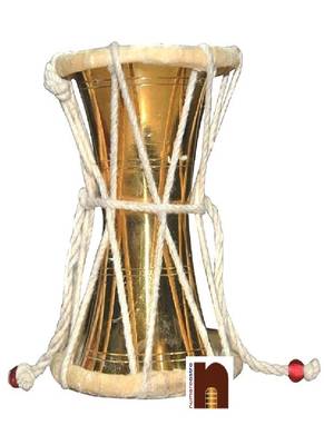 Brass Damru | Damroo |Shiva Damru for Puja (12 Cms) (Big ) (1 Pc) 1