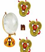 Combo of Feng Shui Crystal Globe with Feng Shui Set of Three Lucky Coins
