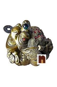 Feng Shui Three Leg King Money Frog With Coin (7 Cms) (Small)