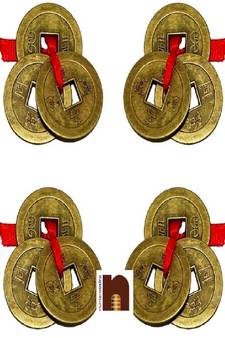 Feng Shui Lucky Coins (Set Of 3) (2.5 Cms) (4 Pcs)
