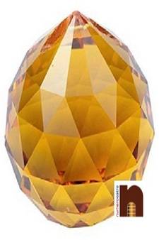 Feng Shui Crystal Ball  (Yellow) (4 Cms) (1 Pc)