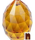Feng Shui Crystal Ball  (Yellow) (4 Cms) (1 Pc)