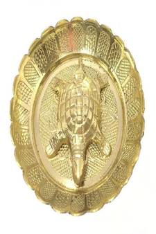 Fengshui | Vastu Brass Turtle | Tortoise In Brass Plate (9 Cms) (Big)