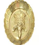 Fengshui | Vastu Brass Turtle | Tortoise In Brass Plate (9 Cms) (Big)