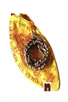  Natural Tulsi Mala With Gaumukhi Jaap Mala Bag (1 Pc)