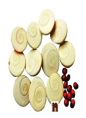 Gomti Chakra and Red Gunja Beads (2 Cms) (11 Pieces Each) 1