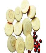 Gomti Chakra and Red Gunja Beads (2 Cms) (11 Pieces Each)