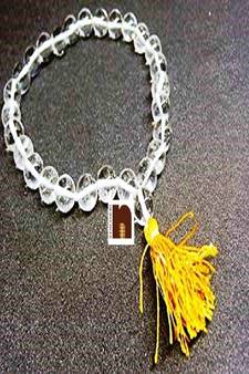 Crystal/Sphatik Round Beads Mala For Jaap (27 Beads) (1 Pc)