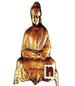 Swami Vivekanand Sitting Idol In Aluminium/Copper (21 cm)