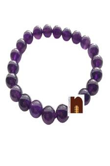 Amethyst | Katehla Round Beads Bracelet (Stretchable) (78 MM Approx) (1 Pc)