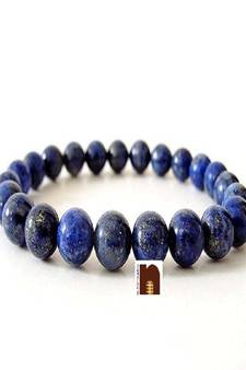 Lapis Lazuli Round Beads Stretchable Bracelet (7 MM) (1 Pc)