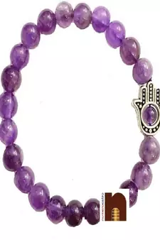 Amethyst | Katehla Stone Stretchable Round Beads Bracelet (1 Pc)