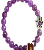 Amethyst | Katehla Stone Stretchable Round Beads Bracelet (1 Pc)