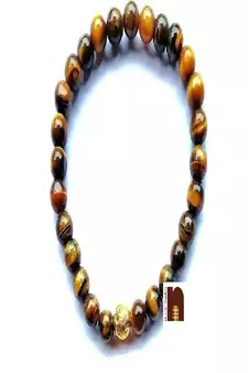 Tiger's Eye Gemstone Round Beads Bracelet (Stretchable) (6 MM) (1 Pc)